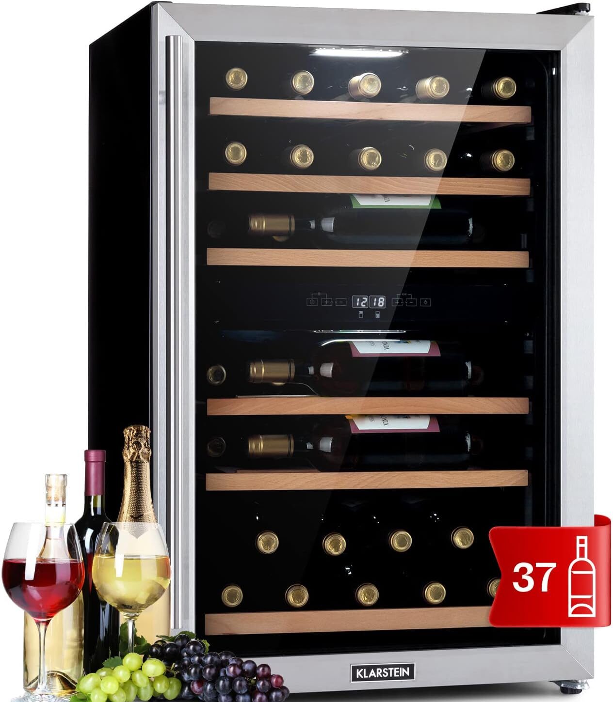 KLARSTEIN Vinoteca para Vinos de 433L Nevera Vino Doble Zona, Botellas  Vino, Proseco y Cervezas, Vinoteca Pequeña Puerta Cristal para Interior y
